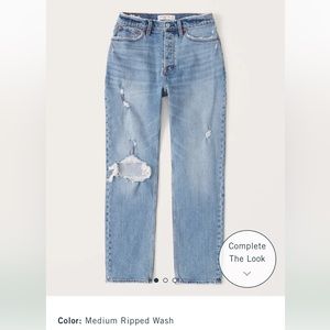 ABERCROMBIE & FITCH Curve Love High Rise Dad Jean